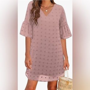 Pink shift dress